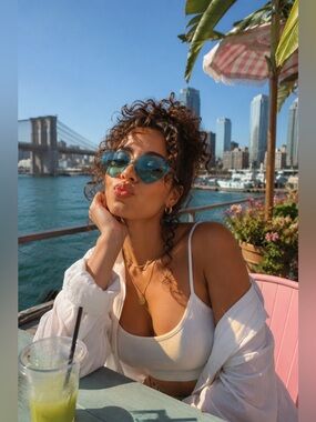 "I ❤️ YOU" Heart Shaped Rimless Glasses in Aqua